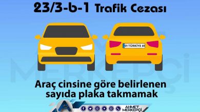 23/3-b-1 Trafik Cezası Nedir? Eksik Plaka Cezası 2026 trafik 23/3-b-1 trafik cezası araç cinsine göre belirlenen sayıda plaka takmamak olarak bilinmektedir. 505 lira ceza yazılmaktadır. 23/3b1 itiraz dilekçesi ve 23 3b1 nedir sizler için açıkladım