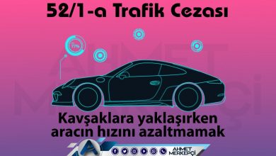 52/1-a Trafik Cezası Nedir? Kavşağa Hızlı Girme Cezası 2025 trafik 52/1-a trafik cezası kavşaklara yaklaşırken hızını azaltmamak olarak bilinmektedir. 132 lira ceza yazılmaktadır. 52/1a itiraz dilekçesi ve 52 1a nedir sizler için açıkladım